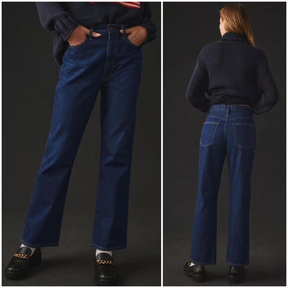 AGOLDE Jeans Pinch Waist High Rise Kick Flare Dark Wash Blue Denim size 28 - Picture 3 of 14